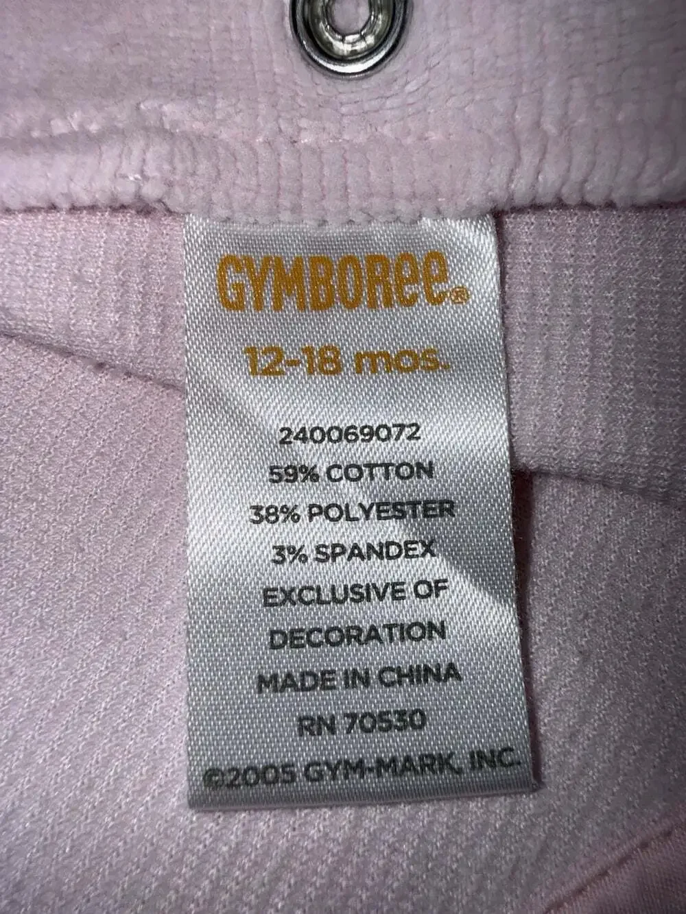 Gymboree Pink Cupcake Embroidered Velour Romper 12-18 Months Peter Pan Collar